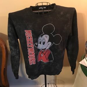 Tie dye Mickey Mouse crew neck